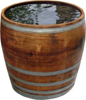 Preview: Holzfass 240 Liter abgeschiffen und geölt ,  2/3 von  300 Liter Weinfass